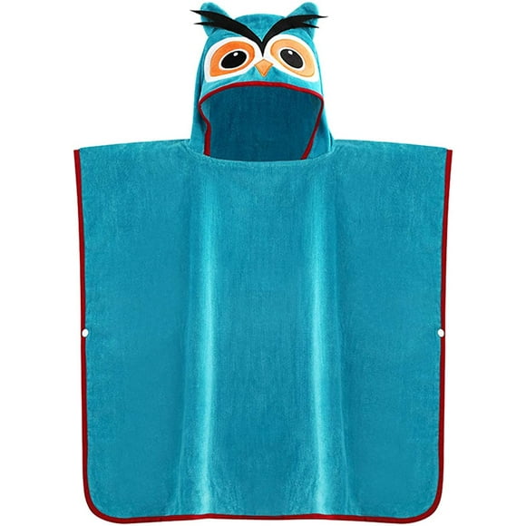 Kids Hooded Beach Towel - 100% Children Boys Girls Bath Robe Blanket Swimming Poncho