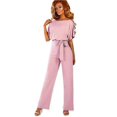 thumbnail image 3 of Womens Jumpsuit Casual Wide Legs Ladies Evening Party Long Playsuit, 3 of 5