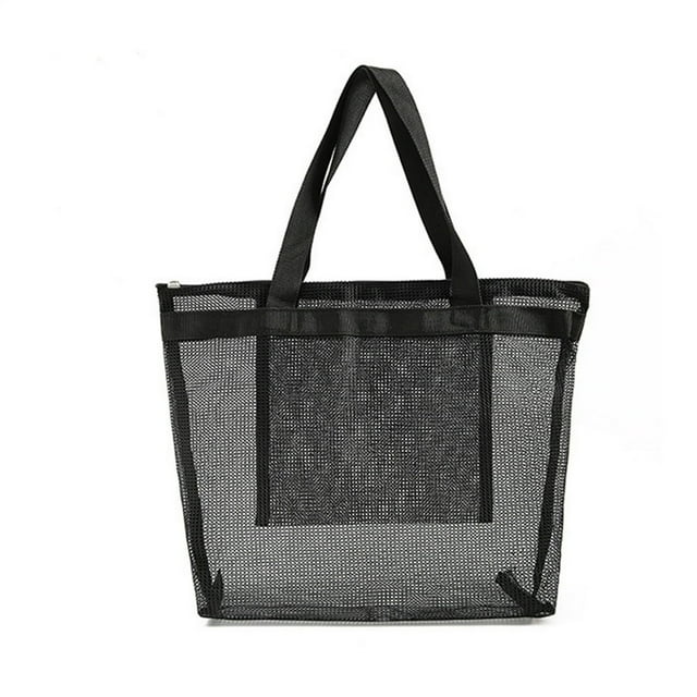 Mesh Shower Bag Travel Storage Bag Portable Beach Bag Cosmetic Organizer Handbag