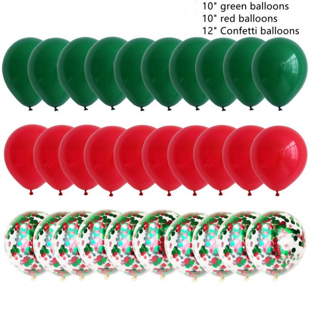 Globo de látex de Navidad para niños, globo verde dorado, confeti de aire, árbol de Navidad, decoración de fiesta de cumpleaños, suministros de boda, 10/30 piezas