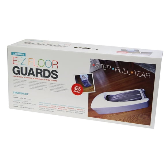 Trimaco E-Z Floor Guards Starter Kit, 1 Pod And 1 Roll Of Heavy Duty Film