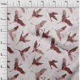thumbnail image 3 of oneOone Viscose Chiffon Brown Fabric Asian Japanese Bird Sewing Craft Projects Fabric Prints By Yard 42 Inch Wide, 3 of 4