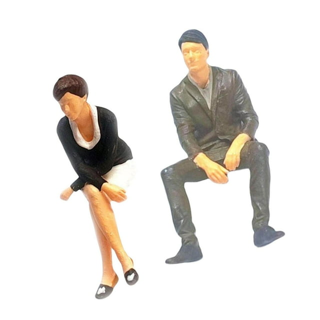 1/64 Personnages Peints Résine Personnes Minuscules Jouets Personnage Modèle Résine Noir