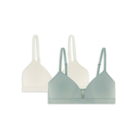 Wonder Nation Molded Cup Bralette, 2 Pack, Sizes 30-38