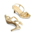 thumbnail image 3 of BURUDANI Women's Platform Strappy Heels High Heeled Sandals  Open Toe Comfortable Dressy Shoes with Adjustable Ankle Strap, 3 of 5