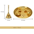 thumbnail image 5 of Hashcart¬Æ Brass Puja Thali Set (8.75 Inch, Medium) - Puja Thali Aarti Thali for Home Mandir, Temple | Diwali Decoration, Diwali Thali, 5 of 6