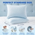 thumbnail image 5 of Luxury Cooling Shredded Memory Foam Pillows Set of 2 Standard Size for Sleeping, Adjustable Memory Foam Bed Pillows 2 Pack with Removable Washable Cover for Side Back Stomach Sleeper, 5 of 9
