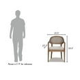 thumbnail image 6 of Americana Mid-Century Modern Cane Back Dining Chair, Taupe Beige Textured Weave, 6 of 12