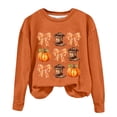 thumbnail image 2 of WFJCJPAF 2025 New Thanksgiving Thanksgiving Shirts for Women,Fashion Women Casual Long Sleeve Printing Round Neck Loose T-Shirt Blouse Tops,Thanksgiving Tops for Women - Orange XXL, 2 of 3