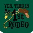 thumbnail image 4 of Inktastic Yes, This is My 1st Rodeo Cowboy Hat with Pink Band, Lasso Girls Baby Bib, 4 of 4