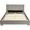 thumbnail image 2 of Costway Full Size Vertical Channel Modern Platform Beds, Grey, 2 of 9