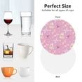 thumbnail image 6 of Lsque Butterfly 1 Pattern 4" Drink Coasters Set of 4, PVC Leather Absorbent Coasters, Table Coaster Set Decorative Coffee Cup Coasters Housewarming Gift -Round Shape, 6 of 6