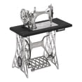 thumbnail image 2 of Sewing Machine Ornament, Dollhouse Stitching Machinery Retro Design Alloy Material  For Office For Family, 2 of 8