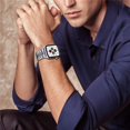 thumbnail image 4 of Men Stainless Steel Band for Apple Watch Series 11/10/9/8/7/SE, Ultra 3/Ultra 2 (49mm 46mm 45mm 44mm 42mm), Metal Link Bracelet with Butterfly Clasp, 4 of 6