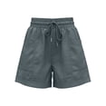 thumbnail image 5 of Afdoent Womens Shorts Linen Shorts Casual Summer Shorts High Waisted Comfy Pull On With Pockets 2026 Beach Vacation Clothes, 5 of 6