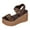 Coffee, variant on Sandals For Women Wedge Heel Platform Ankle Solid Strap Oen Toe Buckle Beach Spring And Summer Coffee 42