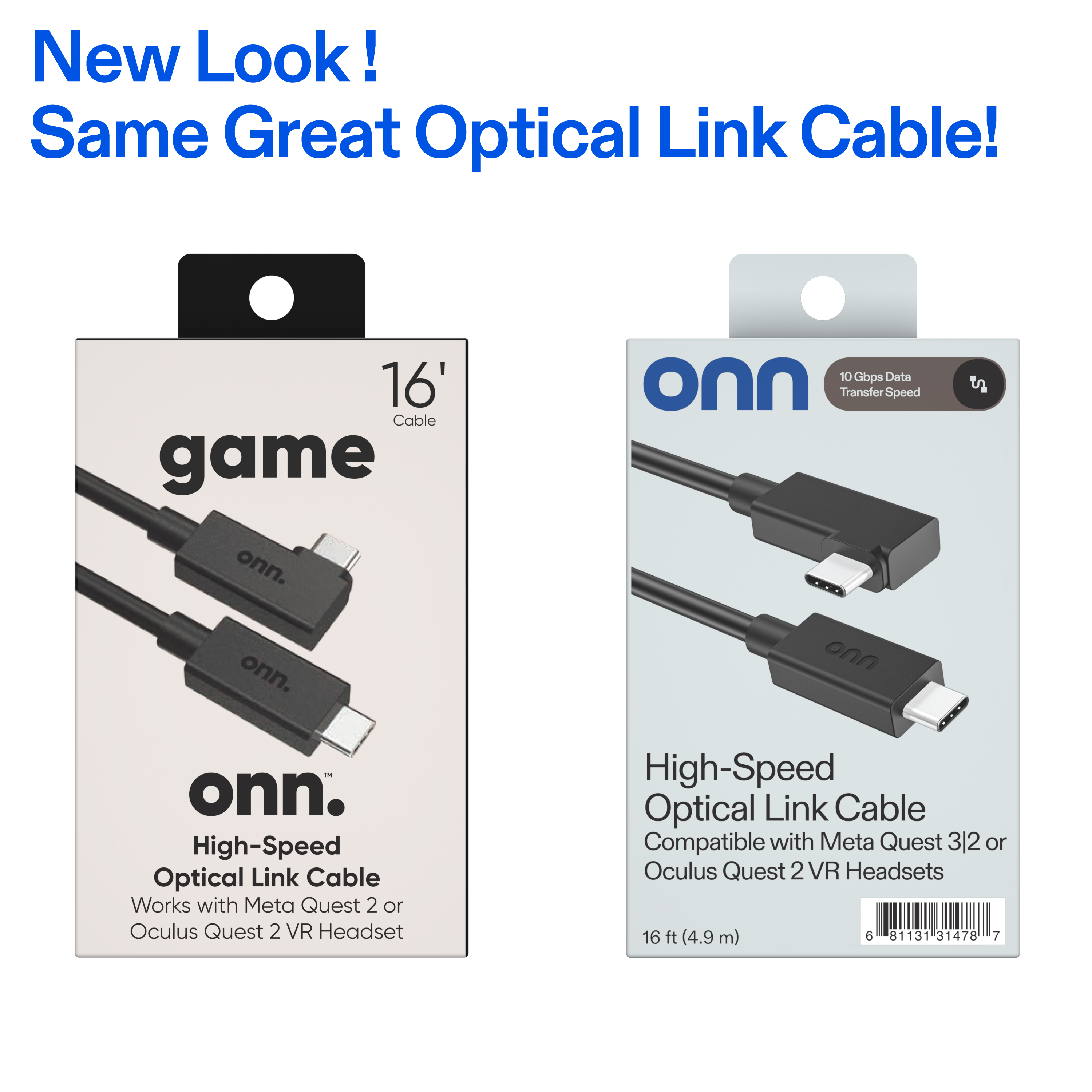 Cable de enlace óptico de alta velocidad onn compatible con Meta Quest 3/2 o Oculus Quest 2, 16 pies 6