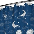 thumbnail image 3 of Blue Sun Moon Cloud Pattern Shower Curtain 72"x72" ,Bathroom Decorative Shower Curtains Set with 12 Hooks,Modern Waterproof Washable Shower Curtain, 3 of 6