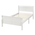 thumbnail image 4 of JimsMaison Twin/Full/Queen Wood Frame Sleigh Bed with Footboard White N/A Twin, 4 of 5