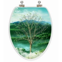 Topseat 6TS3E8650CP Vario Scenario Four Seasons Elongated 3D Toilet Seat