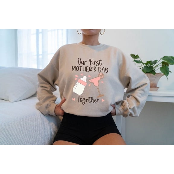 Our First Mother’s Day Sweatshirt, Mommy and Me Matching Shirts, Funny Gift for New Moms