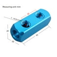 thumbnail image 3 of Lefu Aluminum Air Hose Inline Manifold Block Splitter G1/4 Threaded Manifold Fitting, 3 of 9