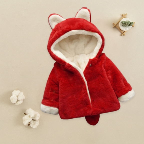 MKOSPLRT Baby Boys Girl Fuzzy Hoodie Bear Ears Sherpa Fleece Zip-up Hooded Jacket Clothes Warm Color Block Winter Coats Outwear 12M-5Y