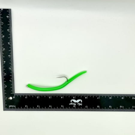 UPC: 0818078013392 | Run Off Lures Replacement Tubed Hooks 9/0 – 4 Pack  Green