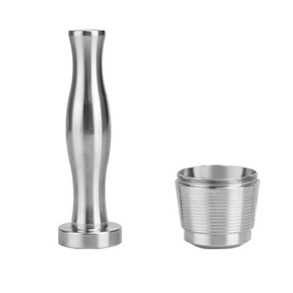 Amdohai Stainless Steel Reusable Coffee Capsules with Press Coffee Tamper Refillable Coffee Pod Filter for Nespresso