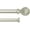 Pewter, variant on eTeckram 5/8" Double Curtain Rod with Balle Finials,Pewter,28‘’-48‘’