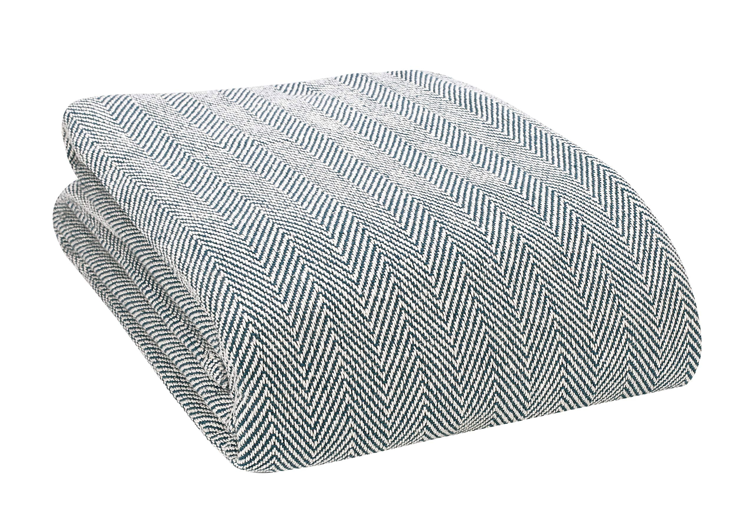 GLAMBURG 100 Soft and Breathable Cotton Thermal Blanket Twin Teal