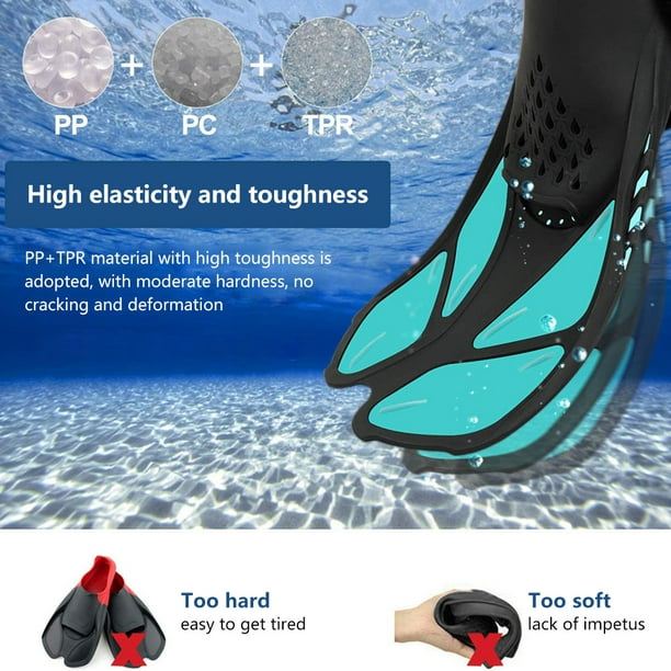 Ourlova Outdoor Sports Snorkeling Set High-Definition Diving Mask Flexible Adjustable Fins Snorkeling Gear Other S/M