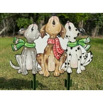 Three Singing Doggies Christmas Outdoor Decoration