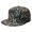 White-670, variant on Tropical Flower & Leaves Snapback Hat, Adjustable Baseball Cap, Bright Summer Floral Print, Unisex Casual