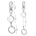 thumbnail image 2 of 3 Pack Retractable Keychain, Retractable Badge Holder, Badge Reel for Id Card Holders, Id Card Holder （Sliver,Rose Gold,Gold）, 2 of 5