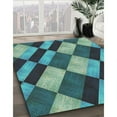 thumbnail image 3 of Ahgly Company Machine Washable Indoor Rectangle Transitional Dark Blue Grey Blue Area Rugs, 2' x 3', 3 of 7