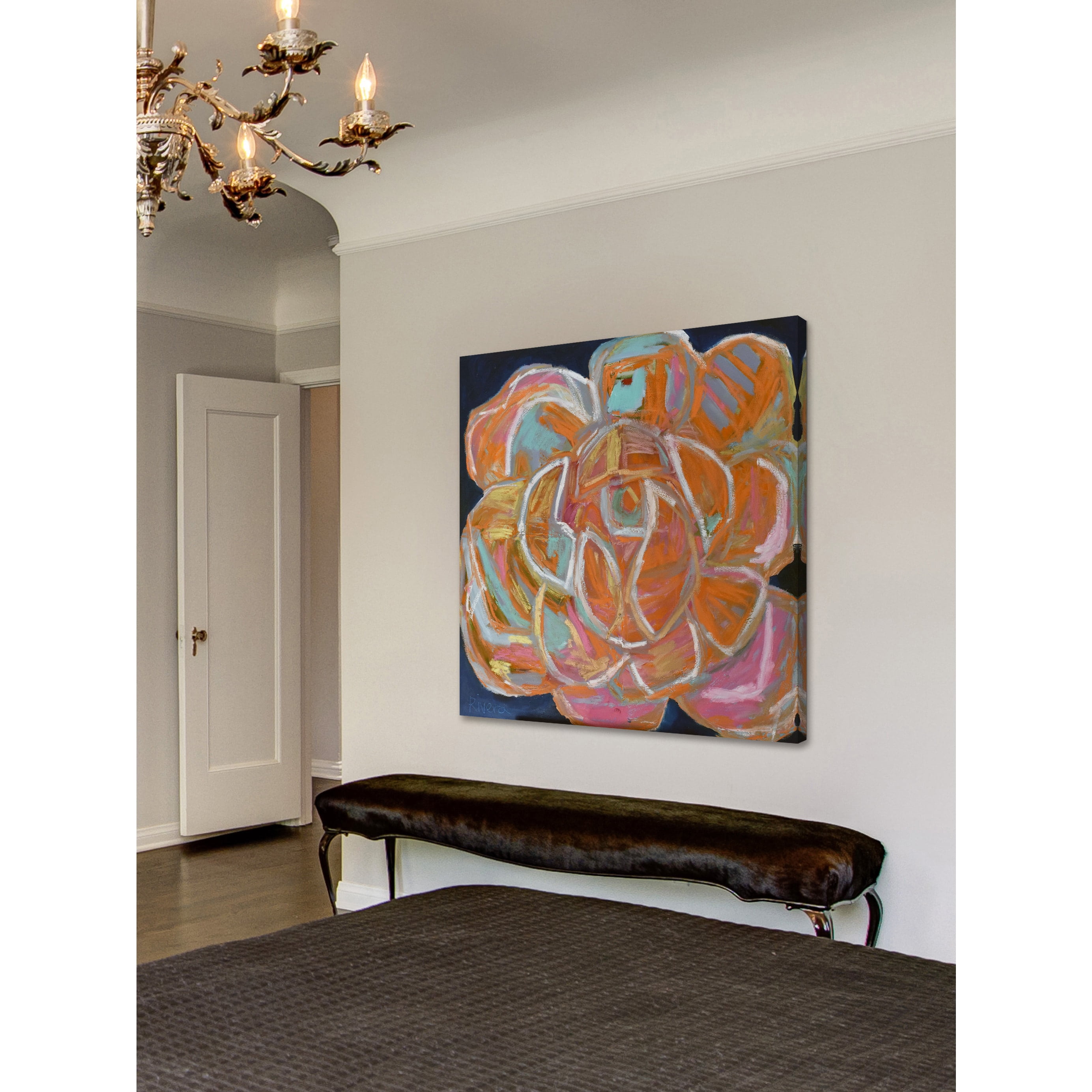 Marmont Hill "Colorful Magnolia I" by Michelle Rivera Painting Print on Wrapped Canvas