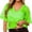 Mint Green, variant on Lightweight V-Neck Mesh Knit Short Sleeve Top a Breathable Semi-Sheer Tops for Women for Workout and Carnival Orange，S