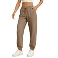 thumbnail image 2 of Joggers for Women Casual Baggy Sweatpants Drawstring Jogger Pants with Pockets Fall Sweatpants Khaki M, 2 of 5