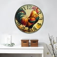 thumbnail image 4 of Retro Rooster Wall Clock 12 Inch Silent Non Ticking Battery Operated Easy to Read for Kitchen Living Room, 4 of 8