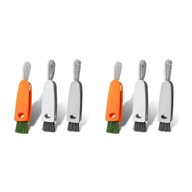 Advancent Mini cepillos para tazas, botellas de almacenamiento plegadas, fregador de mano, dispositivos portátiles para el hogar, vasos para bebidas, 3 piezas 2piezas Advancent CBP162144