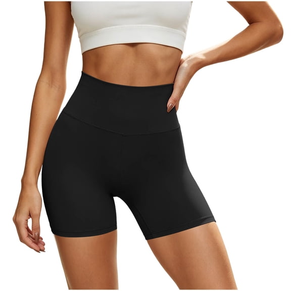 Annhoo Workout Shorts Women Summer Seamless High Waisted Slim Yoga Leggings Casual Athletic Biker Jogger Shorts