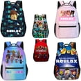thumbnail image 2 of ROBLOX-Mochila escolar de dibujos animados para niños, morral de Anime para estudiantes de primaria y secundaria, varios estilos, 2 of 4