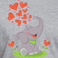 thumbnail image 3 of CafePress - Elephant With Hearts T Shirt - Fitted T-Shirt, Vintage Fit Soft Cotton Tee, 3 of 4