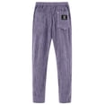 thumbnail image 4 of Domuza Mens Corduroy Pants Baggy Wide Leg Casual Elastic Waist Drawstring Loose Fit Sweatpants Purple 3XL, 4 of 4