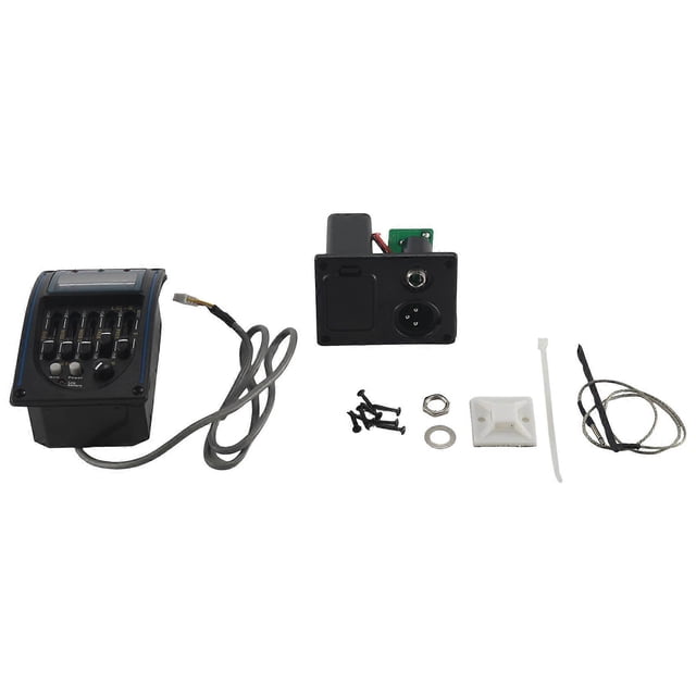 5 Band EQ Equalizer Pickup, Acoustic Guitar Preamplifier Tuner with LCD Tuner and Volume Control LC-