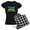 With Checker Pant, variant on CafePress - Principal Extraordinaire Women's Dark Pajamas - Women's Short Sleeve Print T-Shirt and Pants Dark Cotton Pajama Set