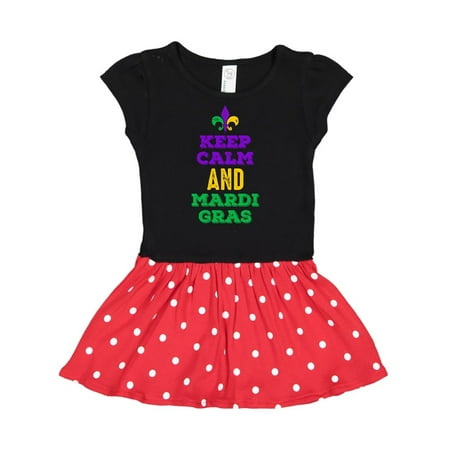

Inktastic Keep Calm Mardi Gras Gift Toddler Girl Dress