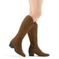 thumbnail image 4 of DREAM PAIRS Women's Riding Cowgirl Western Fall Pointed Toe Knee High Boots, 4 of 7