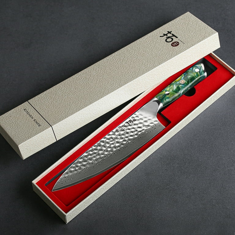 TURWHO 6-PCS 67 Layer Damascus Steel Kitchen Knives Set Japanese VG10 Core  Chef Knife Santoku Bread Boning Utility Paring Knife
